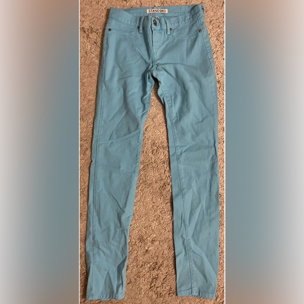 STANDERD blue bright tros denim skinny stretchy jeans 3